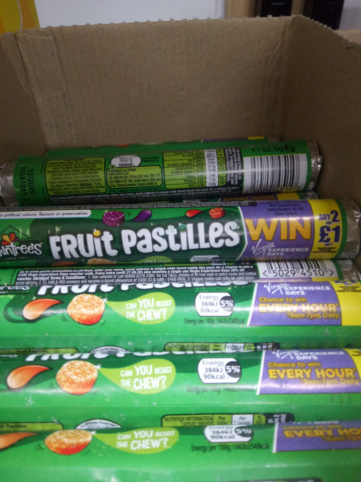 Rowntree's fruit pastilles tube